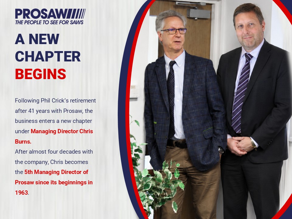 ProsawLimited's tweet photo. 🎺📢👋🏻👏🏻We’re delighted to welcome Chris Burns as Prosaw’s new Managing Director, following Phil Crick’s retirement after 41 years with the business. 

Read our interview with Chris on the future of Prosaw 👇
https://t.co/eR4mzCM5pv

#Prosaw #LeadershipTransition #Engineering https://t.co/TGcU3Oyu9a