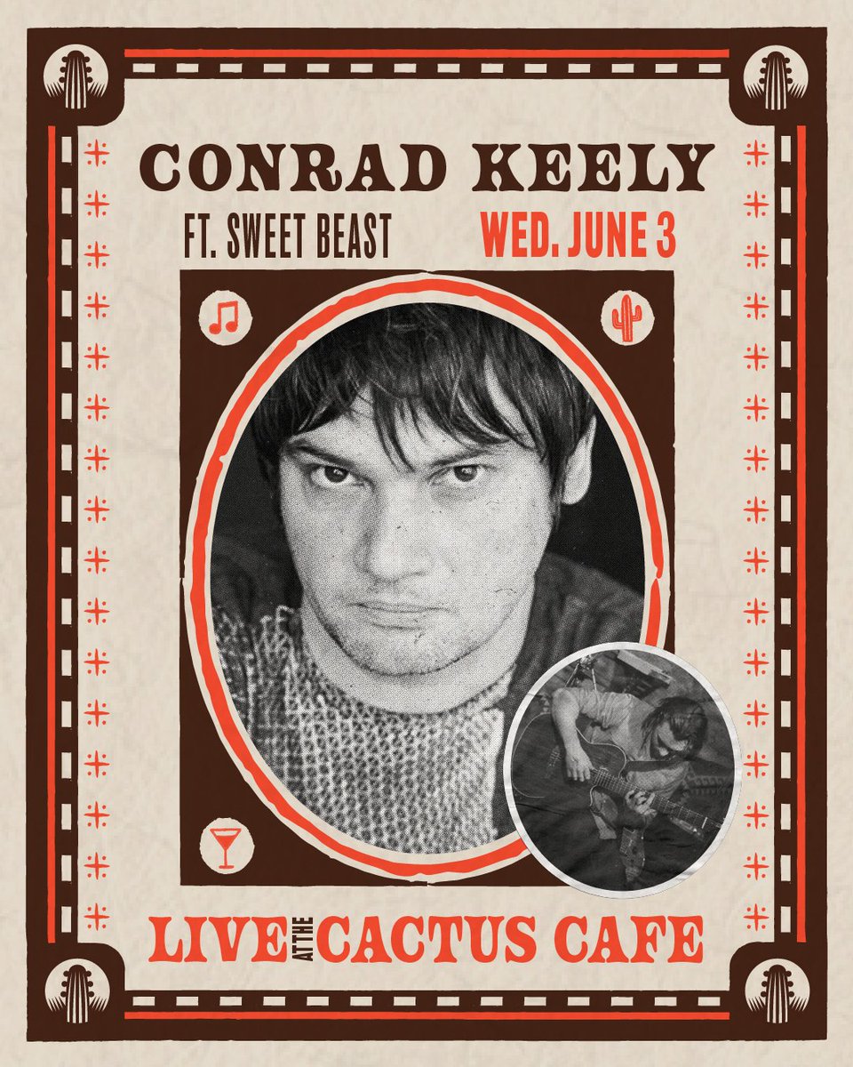 cactuscafeatx's tweet photo. Sneak peek at the 1st week of June at the Cactus:

Tues, June 2: Open Mic Night
Wedn, June 3: Conrad Keely ft. Sweet Beast
Thurs, June 4: Bryan Jack
Frid, June 5: B-Side Quartet
Satu, June 6: Jimmy George

🎟️https://t.co/Q9lMtbWwkF

#UTEvents #LiveMusic https://t.co/KUjVC9fAzo
