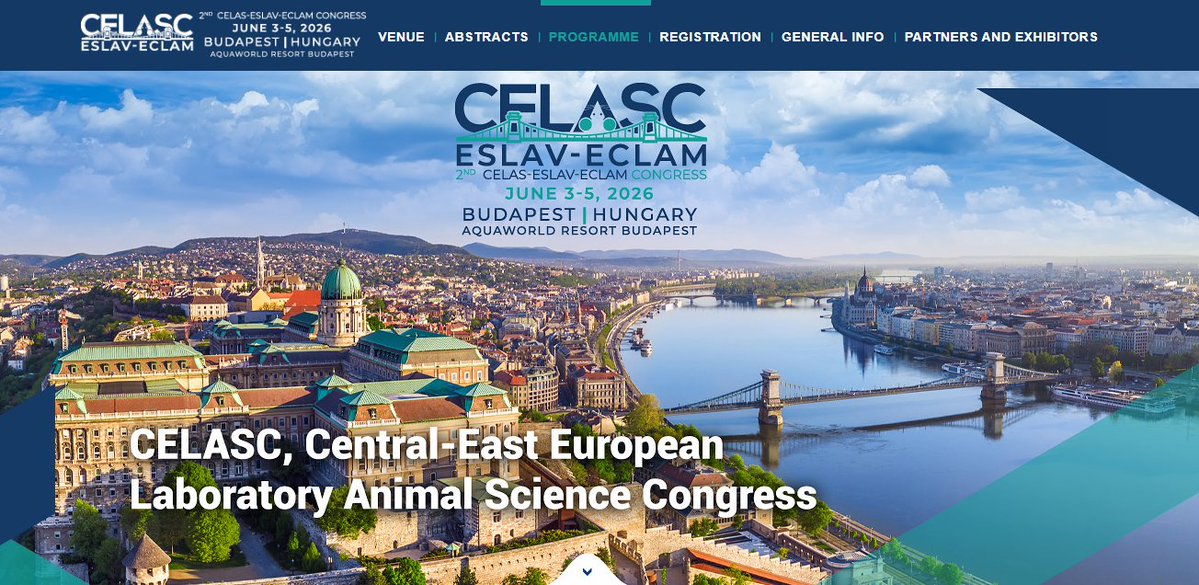 EARA_CZ's tweet photo. Již příští týden se v Budapešti uskuteční 2nd #CELASC-ESLAV-ECLAM Congress 2026 
🐭🐹🐰🐱🐶🐷🐵🐥🐟
Těšíme se na setkání odborníků v oblasti laboratorních #zvířat, welfare a principů #3Rs

Program👉https://t.co/XH8d8rILmu

#AnimalWelfare #PokusyNaZvířatech #SVLZ https://t.co/AMU72iEldR