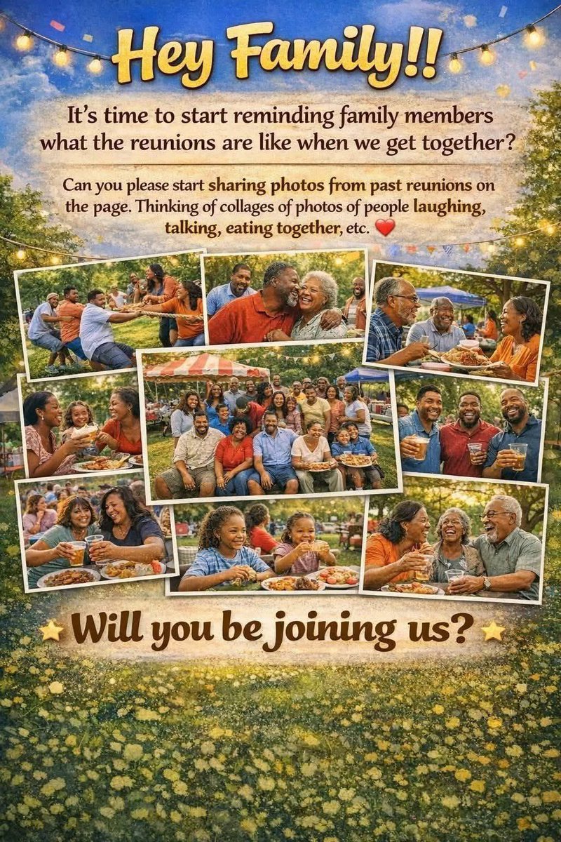 ShuffleTownFam's tweet photo. Hey Family it's Photo Wednesday!!!

Share some Family photos from past reunions or vacations!

We want to put a video together for the reunion in August. https://t.co/q2Shwkm8Xs