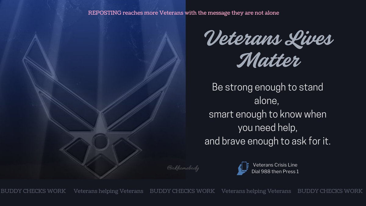 okhomebody's tweet photo. THUR🇺🇸Buddy☑️☑️- because Veterans Matter!☑️
Good morning, my friends. Keep building that support around you. These connections make it easier to reach out when needed. My love to every one of you! ❤️🤍💙
🛩️@WhiskyGator61 @LilMinxx2u @drift_smith @TheFishingVet @SaltEdOne1 @RealRandyWade1 @Sean93061307 @PresNav  @metalman64 @BobMarley164269 @Vinny88991028 @SirFlyzalot @TxJollyRoger @Wolfeagle17 @JohnMcaveney @TodRevolution @kennethspradlin @AirMan1979 🛩️