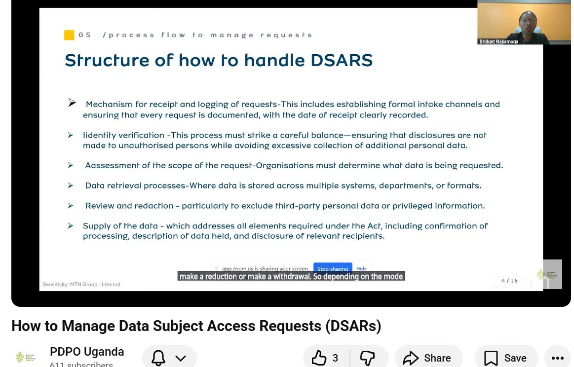 pdpoUG's tweet photo. Missed our webinar on how to manage Data Subject Access Requests? Here is the recording;
https://t.co/xQWQtzZ2jn
#PersonalDataisPrivate https://t.co/45f6TvRWHz