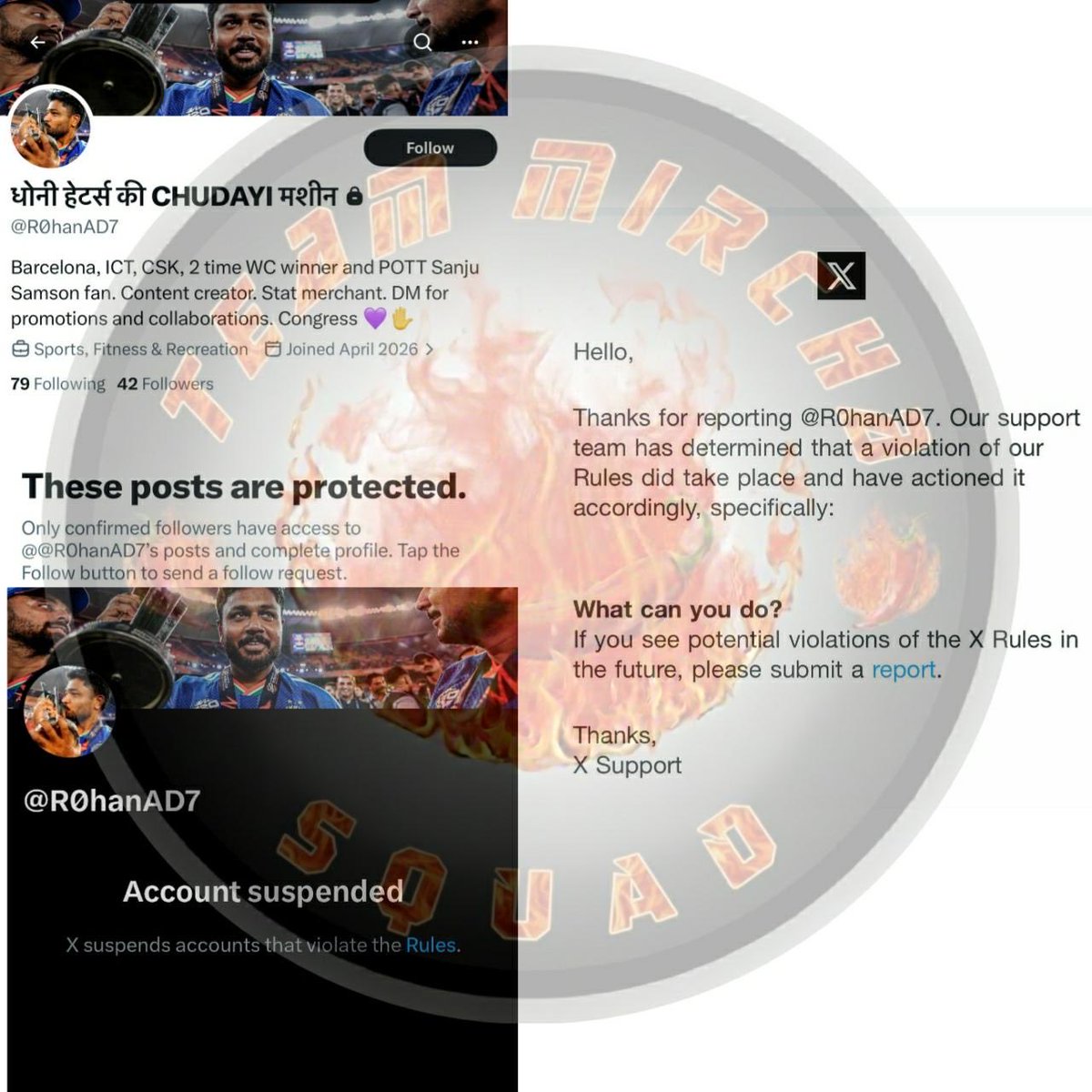mircha_squad's tweet photo. 𝕌ℙ𝔻𝔸𝕋𝔼 ℕ𝕆:-𝟚𝟚𝟚𝟞
ℍ𝔸ℕ𝔻𝕃𝔼:- @R0hanAD7
ℝ𝔼ℙ𝕆ℝ𝕋𝔼𝔻 𝔹𝕐 #𝕋𝔼𝔸𝕄_𝕄𝕀ℝℂℍ𝔸
𝕊𝕌𝕊ℙ𝔼ℕ𝔻𝔼𝔻 𝔹𝕐 𝕏 https://t.co/uer77Meghk