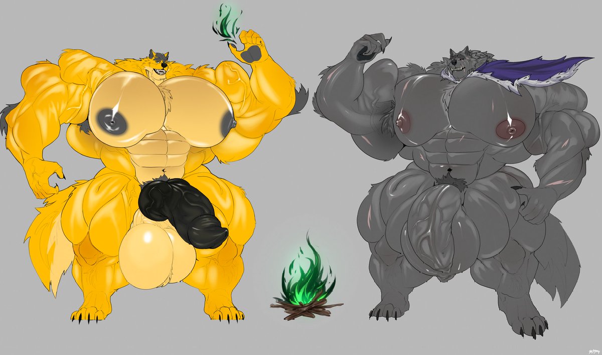 nox543543's tweet photo. "Choose  yellow flame or green flame, Blaidd ! "

（Yellow ：Fat）
（Green ：Muscle）

🎨：@DesmondHoffmn https://t.co/FKyf3DrEUK