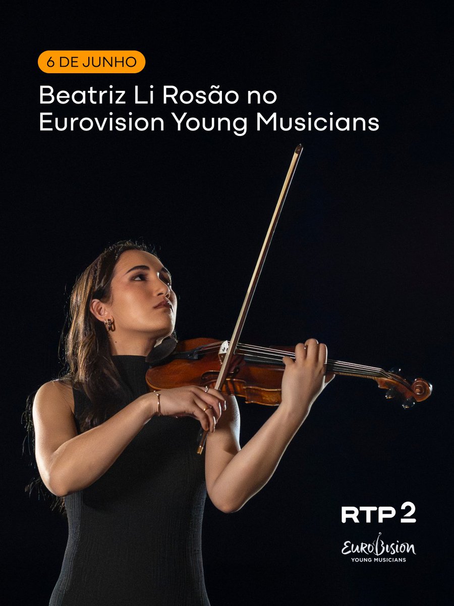 RTP2's tweet photo. A RTP participa no Eurovision Young Musicians 2026 com a jovem violinista portuguesa Beatriz Li Rosão. A representação portuguesa será acompanhada pela RTP2 e pela RTP Antena 2, reforçando o compromisso contínuo da estação com a promoção da música erudita e dos jovens talentos. https://t.co/gNCNRHfIfD