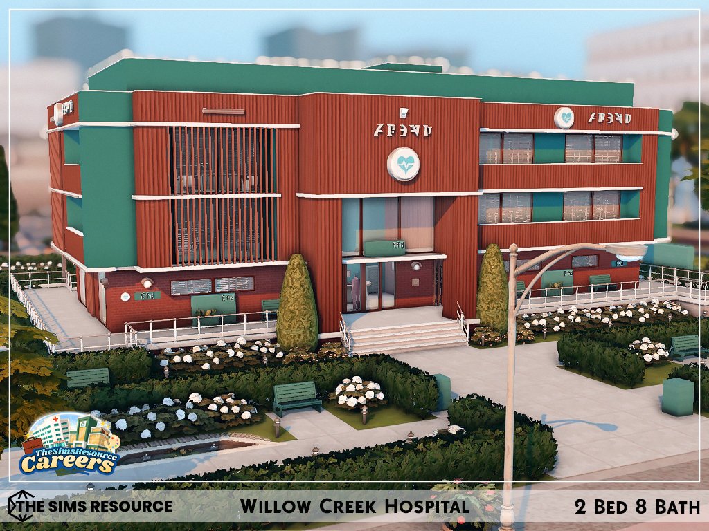 Sharon337TSR's tweet photo. Willow Creek Hospital
50 x 50 lot
2 Bed 8 Bath
$356,985
Download @ https://t.co/EbyMHxiy7q
@TheSimsResource @TheSims
#TheSims4 #TS4 #nocc #thesimsresource #ShowUsYourBuilds #SimsCreatorsCommunity https://t.co/Kz8f9FL2t8