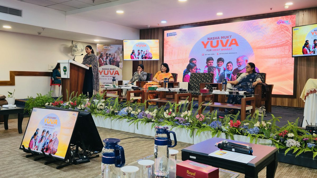 khadseraksha's tweet photo. At the “Nasha Mukt Yuva for Viksit Bharat – Purvottar” programme in Shillong, joined youth leaders, institutions, spiritual organisations, and community stakeholders in a collective resolve to strengthen the fight against substance abuse and build a healthier, empowered generation.

India’s youth are the nation’s greatest strength. Through sports, culture, community participation, and positive engagement, we must guide our young people towards purpose, discipline, and nation-building.

Under the visionary leadership of Hon’ble Prime Minister Shri Narendra Modi ji, initiatives like MY Bharat are creating stronger pathways for youth participation in building a drug-free and developed India by 2047. 🇮🇳

#NashaMuktBharat #MYBharat #ViksitBharat2047 #Shillong #YouthPower #FitIndia #DrugFreeIndia #NortheastIndia