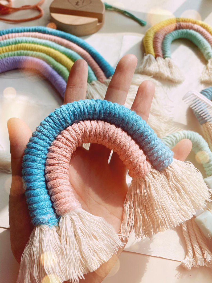 steveesanders's tweet photo. Just finished this cute hand-knit pom-pom keychain for my bag!  Quick, cozy and perfect for gifting on a rainy Sunday—small craft wins hit different. https://t.co/sxrjqxKSR9
