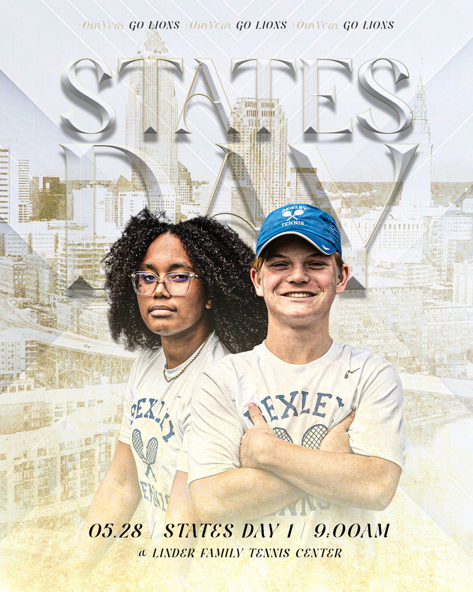BexleyBoys10s's tweet photo. 🎾🚨 S T A T E S 🎾🚨

🆚 OHSAA DII 
⏰ 9:00 AM
📍Linder Family Tennis Center

What a GREAT day to be a Lion!🦁 

#GoLions #Bexley10s #OurYear #Family https://t.co/4RCkk3MOlL