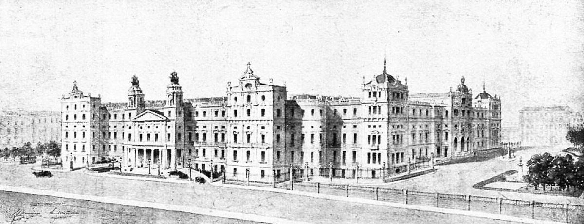 Javieringio's tweet photo. #JuevesDeArquitectura Proyecto de 1915 para la reconstrucción del Palacio de Justicia de #Madrid - https://t.co/way50IgRr0 https://t.co/3CqqKNv9iu