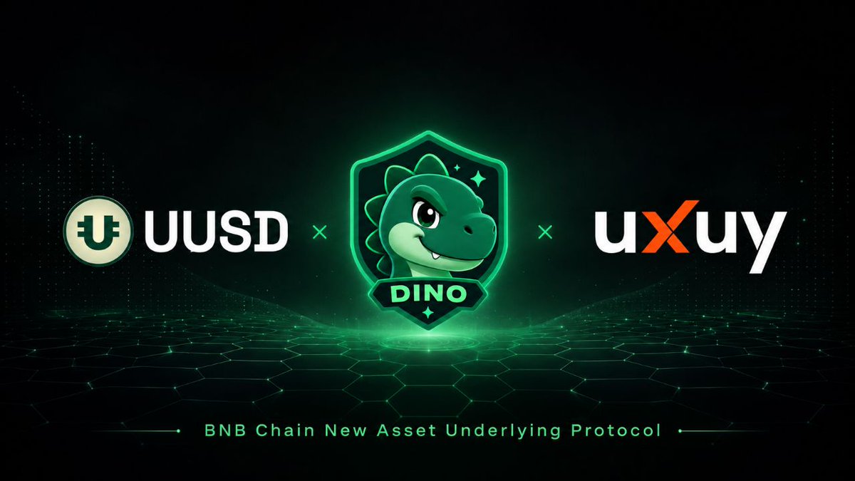 Dino_bsc's tweet photo. 🦖 Partnership unlocked!

@uxuycom × @Dino_bsc × @UUSD — now officially aligned 🍻

Clear roles, maximum synergy:

• UXUY = Traffic Gateway 🚪  
• Dino = Community Asset Launchpad ⚡️  
• UUSD = Primary Settlement Asset 📈

Three in one.

Building the next-generation launch layer on BNB Chain together 💎