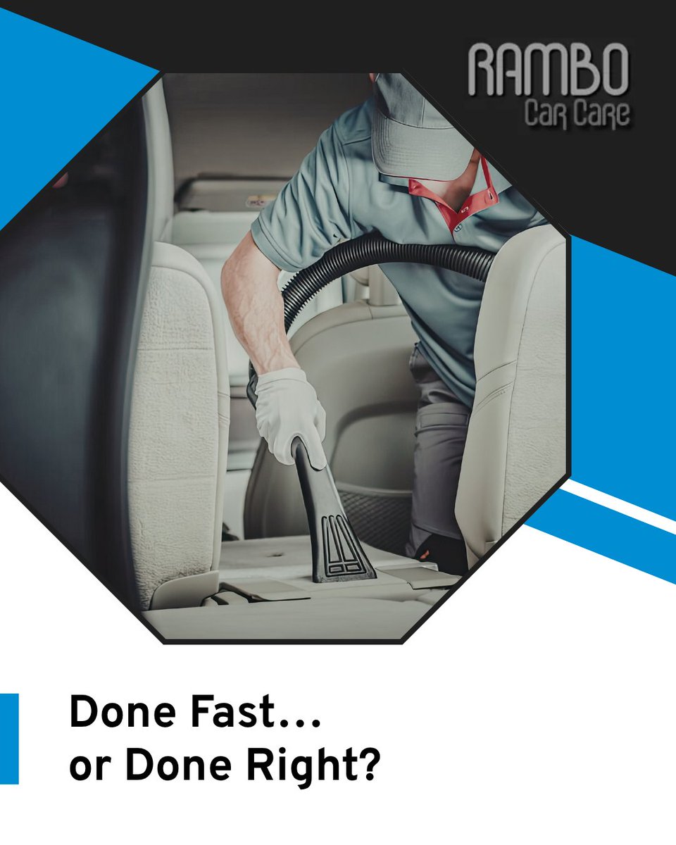 Detailing2010's tweet photo. Fast service shouldn’t mean cutting corners. At Rambo Car Care, we deliver efficient turnaround with meticulous attention to detail—so your vehicle gets the quality care it deserves the first time. Discover true reliability today. 👉 https://t.co/yuVnO0AZX1 https://t.co/ZhngZYMK5X
