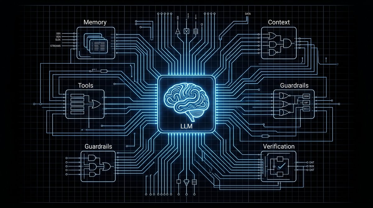 architectnomos's tweet photo. Le harness agent : là où vit la vraie performance IA

LangChain a changé son harness. Pas son modèle.

Résultat : de hors du top 30 → rang 5 sur TerminalBench.

Le même LLM. Des performances radicalement différentes.

La performance de ton agent ne vit pas dans le modèle. Elle vit dans le harness.

🧵

C'est quoi un harness ?

Tout ce qui entoure le LLM :

• Orchestration
• Outils
• Mémoire
• Gestion du contexte
• Gestion d'erreurs
• Guardrails
• Boucles de vérification

"Un LLM brut, c'est un CPU sans RAM, sans disque, sans I/O. Le harness, c'est le système d'exploitation."

Pourquoi c'est critique :

Un process en 10 étapes avec 99% de succès par étape = seulement ~90.4% de succès end-to-end.

Chaque outil, chaque appel, chaque étape est un point de défaillance.

Le harness gère cette complexité. Le modèle ne peut pas.

Leçon #1 — Moins d'outils = meilleures performances.

Vercel a retiré 80% des outils de v0 et a obtenu de MEILLEURS résultats.

Claude Code réduit le contexte de 95% via le lazy loading.

N'expose que le minimum nécessaire pour l'étape en cours.

Leçon #2 — Les boucles de vérification changent tout.

Donner au modèle un moyen de vérifier son propre travail améliore la qualité de 2-3x.

— Boris Cherny, créateur de Claude Code

Trois types : rules-based, visual, LLM-as-judge.

Leçon #3 — Le contexte est une ressource rare.

La performance du modèle chute de 30%+ quand le contenu clé tombe au milieu de la fenêtre ("Lost in the Middle").

Solution : le plus petit ensemble possible de tokens à haute valeur signal.

Leçon #4 — Plan-and-execute bat ReAct.

LLMCompiler montre un speedup de 3.6x vs l'approche séquentielle ReAct.

Au lieu de Think → Act → Observe en boucle, planifie d'abord, exécute en parallèle.

7 décisions d'architecture qui comptent :

1. Single-agent vs multi-agent (maximise le single d'abord)
2. ReAct vs plan-and-execute
3. Stratégie de gestion du contexte
4. Design des boucles de vérification
5. Architecture de permissions
6. Scope des outils (moins = mieux)
7. Épaisseur du harness (thin > fat)

La règle finale :

"À mesure que les modèles s'améliorent, la complexité du harness devrait DIMINUER."

Les meilleurs harnesses aujourd'hui seront trop épais demain.

Design pour qu'ils deviennent plus fins avec le temps, pas plus gras.

La prochaine fois que ton agent échoue, ne blame pas le modèle.

Regarde le harness.

Deux produits avec des modèles identiques peuvent avoir des performances radicalement différentes basées uniquement sur le design du harness.

Si tu n'es pas le modèle, tu es le harness.