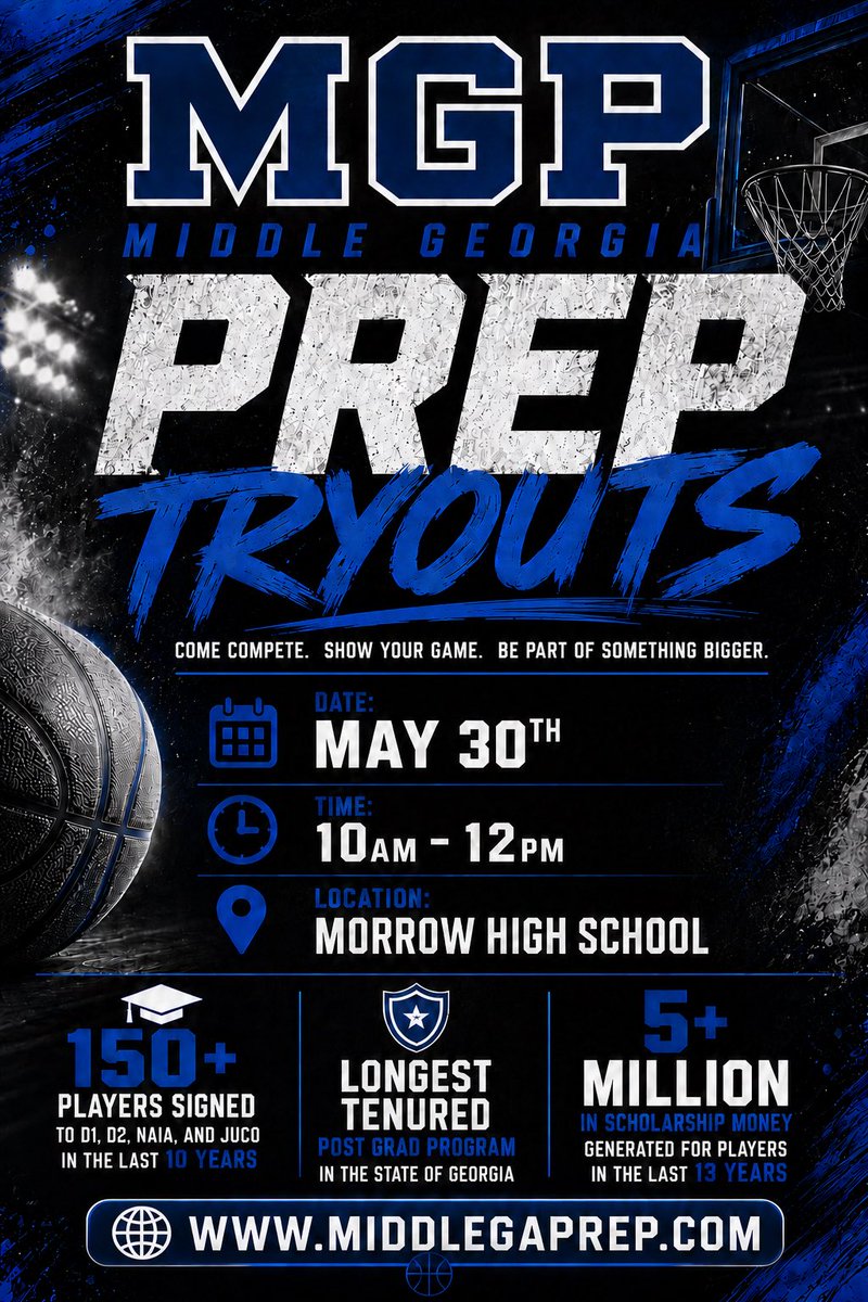 middle_prep's tweet photo. We are having a workout for Middle Georgia Prep this Saturday at 10am. We have a few spots left to fill! 

If you are interested or if you know someone that is DM for more information. 

🦁🔵⚪️
#MGP https://t.co/6UZH7Xv0an