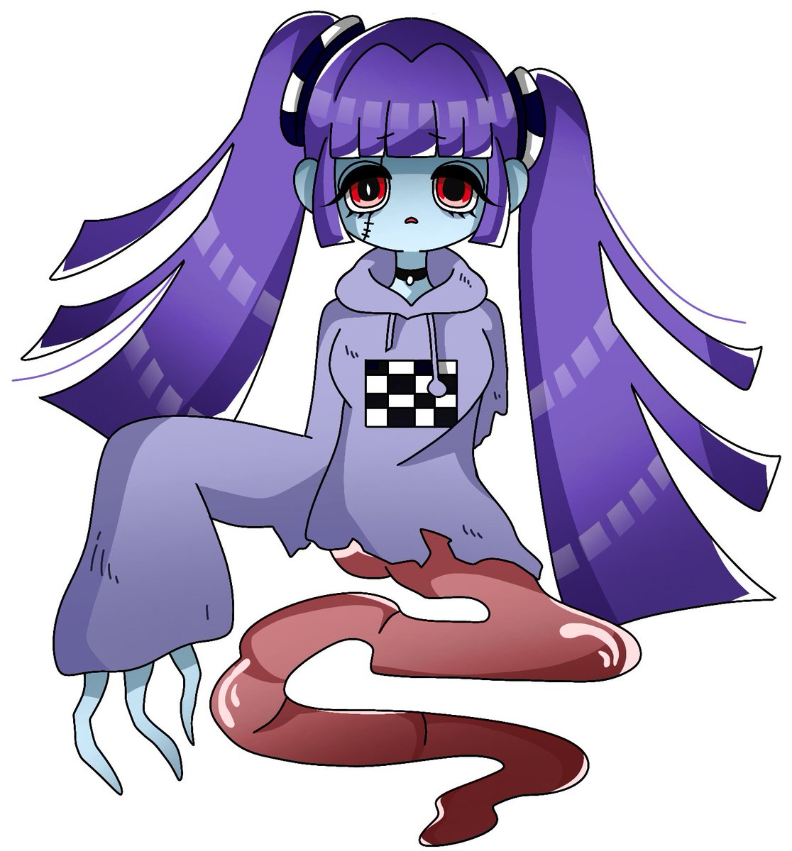 ゾンビのみぃちゃん正面立ち絵完成！☺ 前はもうほぼトモシビちゃんと