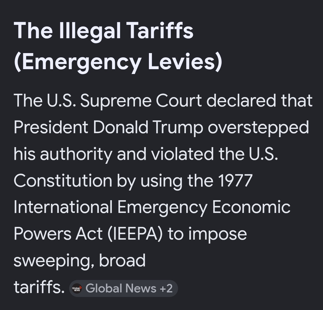 TheMiddleView0's tweet photo. @ztisdale Trumps tariffs imposed under the IEEPA were ruled unlawful by the Supreme Court in February 2026.When they end, the U.S.may face higher deficits if importers successfully claim refunds on the $160–175 billion already collected,though this is a small fraction of the national debt. https://t.co/UUtsKGaVVj