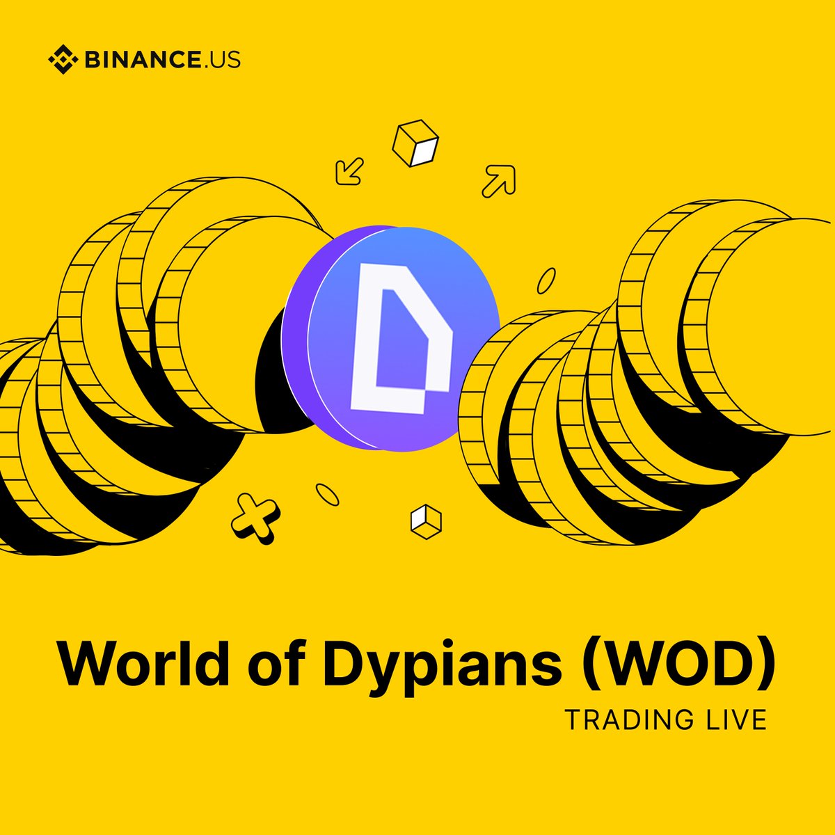 BinanceUS's tweet photo. Trading for $WOD is now live on @BinanceUS! 

What’s new:
🔸 Trading is available on the WOD/USDT pair
🔸 Deposit or withdraw WOD via the BSC network
