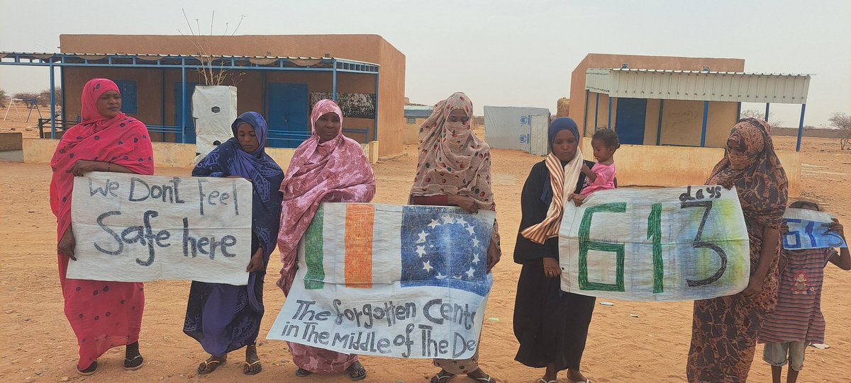 refugeesniger's tweet photo. @Refugees at the Agadez humanitarian center in the middle of the desert have been peacefully protesting for 613 days demanding a better and more dignified life while #UNHCR continues to ignore their demands.
@MeltingPotEU @eu_enlargement_ @HumanitiesDCU @UNGeneva https://t.co/MyRkDlKL1K