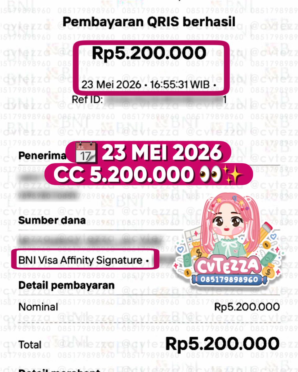 zaadimanamana's tweet photo. ✨ 𝓣𝓮𝓼𝓽𝓲𝓶𝓸𝓷𝓲 𝓫𝔂 𝓩𝓪𝓪 ✨

📅 MEI 2026 — Part 96

꒰ 𝑪𝒂𝒊𝒓 𝑭𝒂𝒔𝒕  🔍 ꒱

🐮 𝑻𝒓𝒖𝒔𝒕𝒆𝒅 &amp; 𝑺𝒂𝒇𝒆
🐮 Fast respon + proses kilat ⚡️
🐮 17.000+ testi since 2022 🫶🏻 https://t.co/JoZoU0LtX6