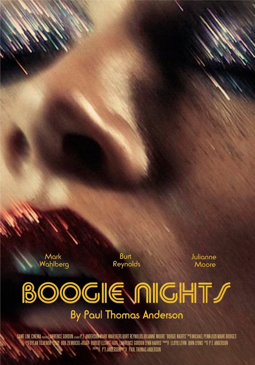TheCinesthetic's tweet photo. This poster for Paul Thomas Anderson’s BOOGIE NIGHTS (1997) is so damn good. https://t.co/hnNBpujq9F
