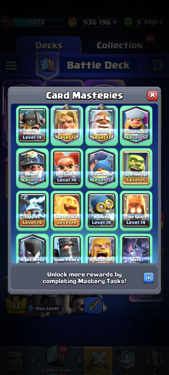 DanteKite's tweet photo. @ClashRoyale why there's not "claim all" button? https://t.co/E9mEdFEZTS