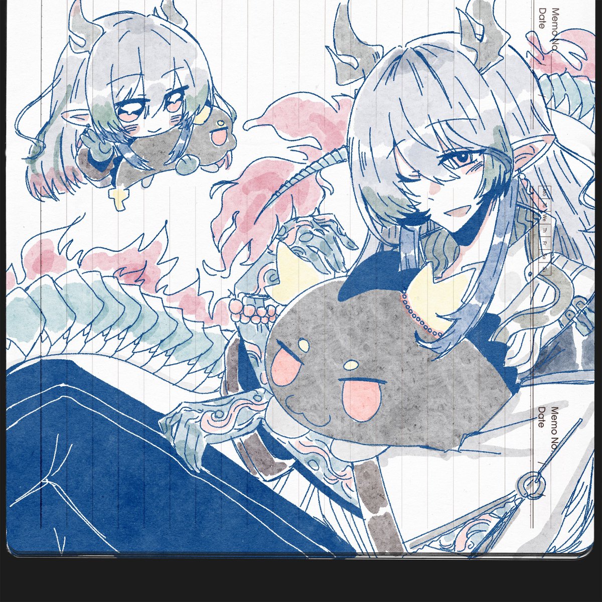 Parting_602's tweet photo. 给朋友画的岁八一三则… https://t.co/NthsTVlyUI