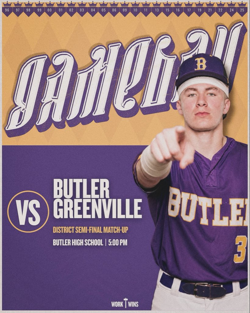 ButlerBaseball's tweet photo. It's TOURNAMENT DAY! Familiar foes collide, as the Aviators (22-5) host Greenville (11-16) in the District Semi-Final at 5:00 pm. The winner will advance to Friday's District Final versus the Ross/LaSalle winner. Site TBD. https://t.co/U6aGLuNWgb