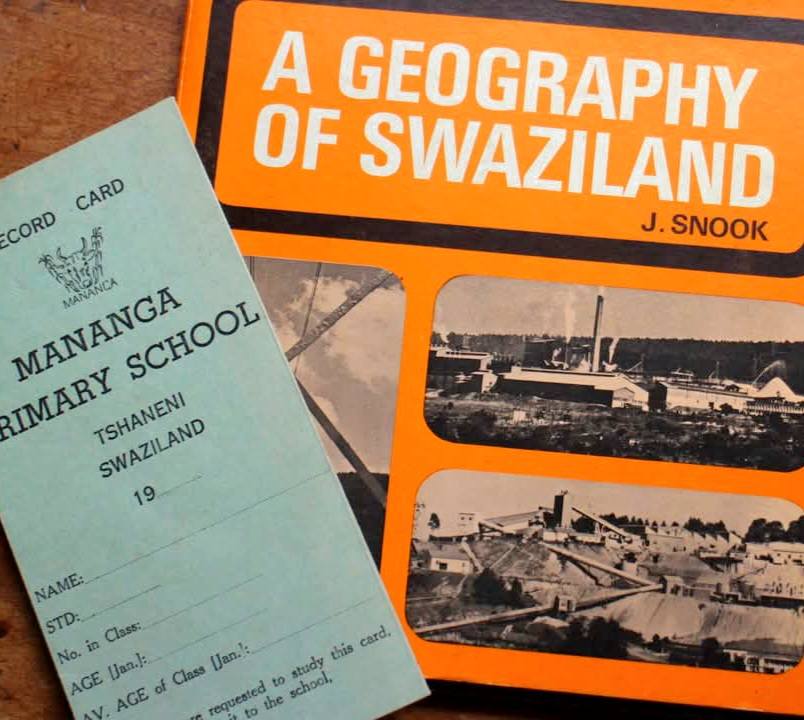 Darkmatterh6nd's tweet photo. 1960:Mananga Primary School in Tshaneni, established just three years prior in 1957 by the CDC during the region's sugar boom. Notice the unique mid-century clerestory windows designed to beat the Lowveld heat, alongside J. Snook’s classic 'A Geography of Swaziland' textbook. https://t.co/sOH0NSrzD3