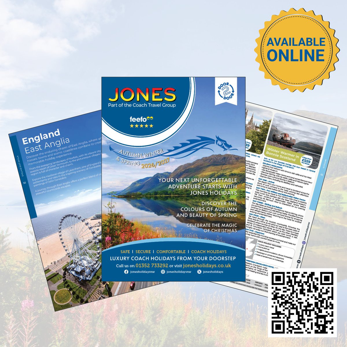 Jonesholidays's tweet photo. Autumn &amp; Spring Adventures Await! 🍂🌷

We’re Delighted to Announce That Our Brand-new Autumn &amp; Spring 2026/2027 Brochure is Now Available Online! 

View our Autumn &amp; Spring 2026/2027 Brochure online: https://t.co/RfepncuErt

#JonesHolidays #CoachHolidays https://t.co/O9U8eXyawz