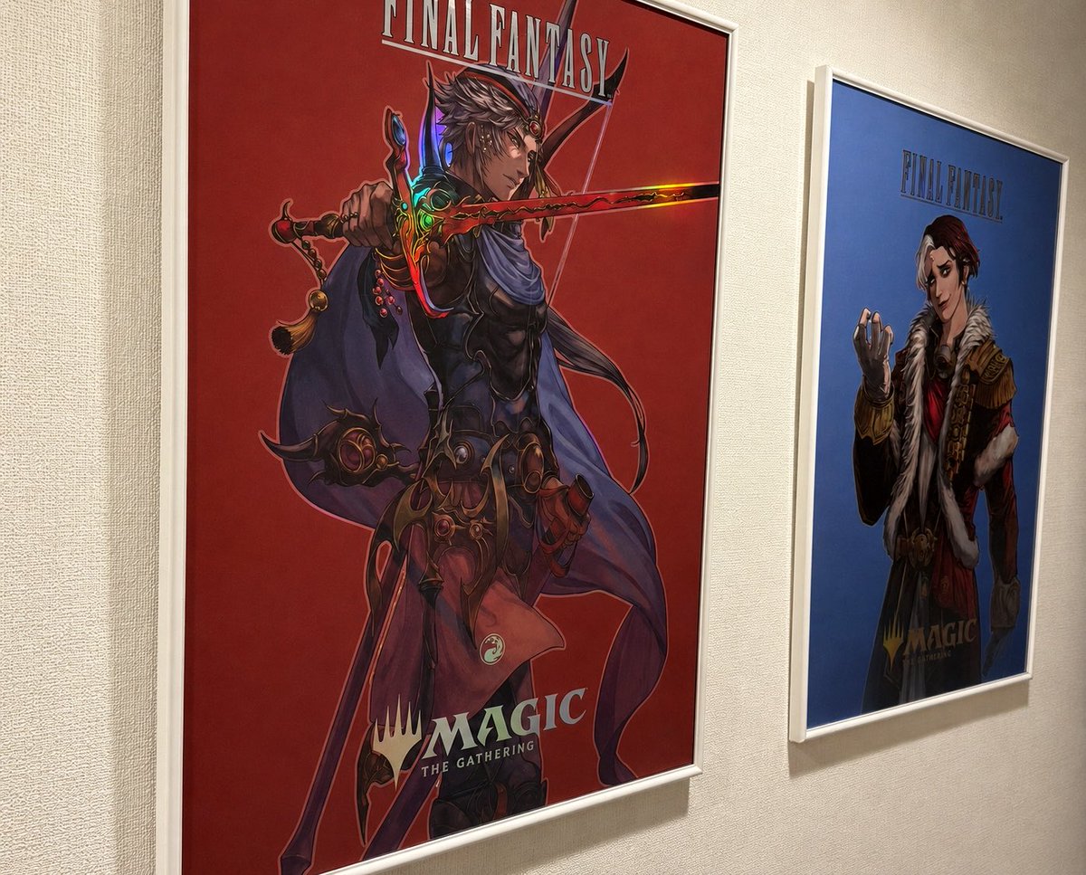 FF×MTGのポスター額装完了✨ ジャストサイズの額を探して素人ながら家