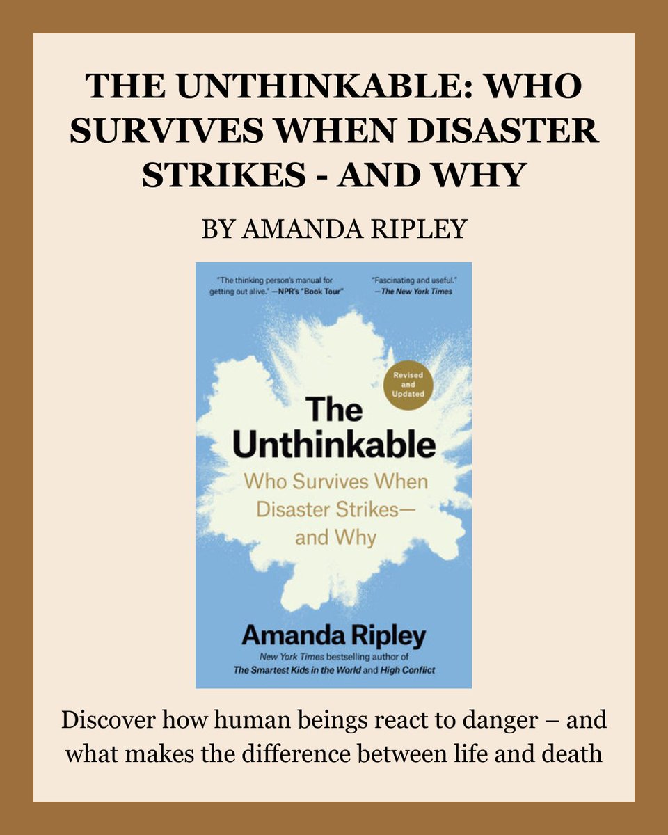 carnegie_hero's tweet photo. The Unthinkable: Who Survives When Disaster Strikes - and Why by Amanda Ripley features the story of Carnegie Hero Roger W. Olian.

Click here to purchase: https://t.co/DqAC8BXE36 https://t.co/EY5gebTEP5