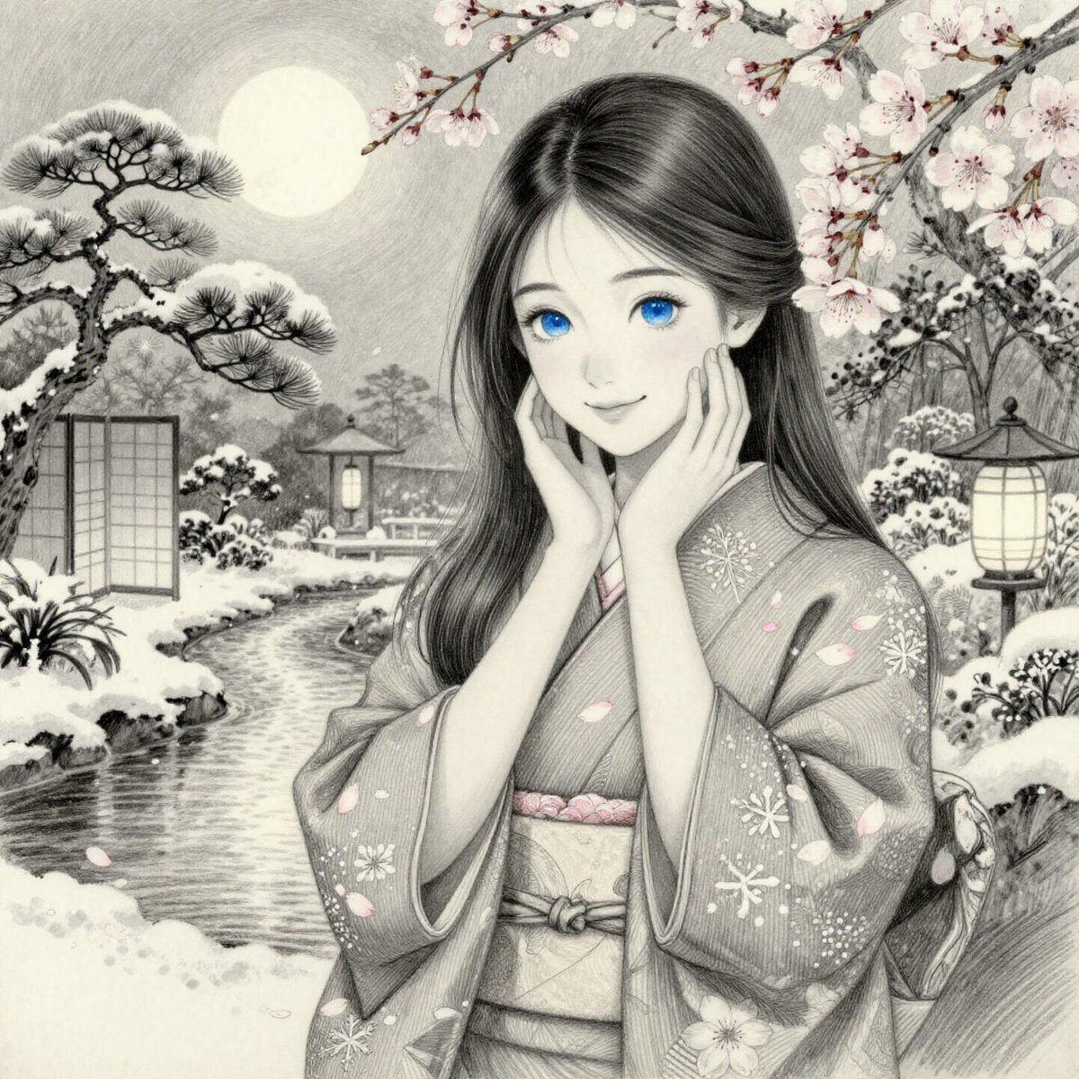 ararasia_x's tweet photo. The Color of Winter Melting Away
In early summer, my mind drifts to a monochrome night. Her crystal blue eyes hold winter's chill, while pink whispers of sakura promise spring. A memory frozen between seasons. 🤍💙🌸
#SelectiveColoring #Reminiscing https://t.co/cGioqFpF5N