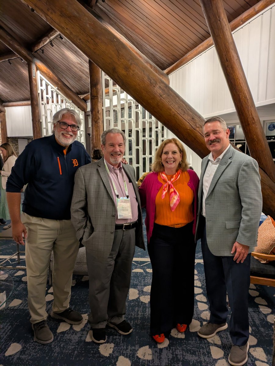 pubpolassoc's tweet photo. For the last few years at the Mackinac Policy Conference, PPA has hosted an event on Wednesday night at the Mission Point Resort. This year was an opportunity to catch up with former PPA CEOs- Sam Singh and Paul Elam, PhD! Some initial images from the event.

#MPC2026
@DetroitChamber