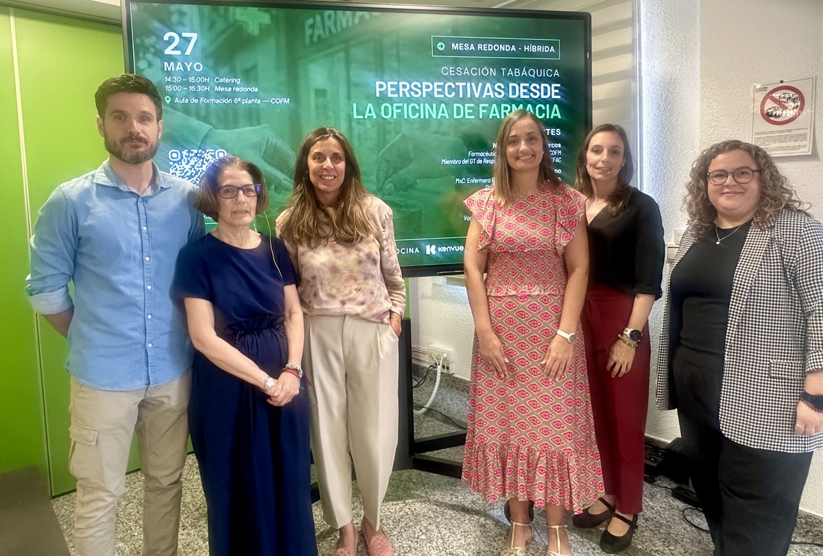 COFMadrid's tweet photo. Con motivo del #díamundialsintabaco ( 🗓️31 de mayo), ayer celebramos una jornada de reflexión y encuentro en torno al papel de la farmacia comunitaria en la prevención y abordaje del tabaquismo🚭. https://t.co/AKJoSrcHUl