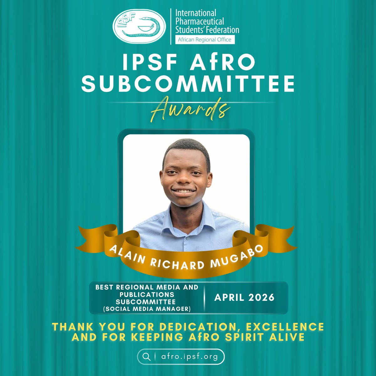 AlRichardMugabo's tweet photo. Honored to be named @IPSFAfRO’s Best Regional Media &amp; Publications Subcommittee Member for April 2026.

A lot of this work happens quietly, shaping how ideas are communicated,  connecting with people, and learning along the way. Glad to see it paying off. 🎉

#DigitalBranding 🏆 https://t.co/mZuUT2CPIs