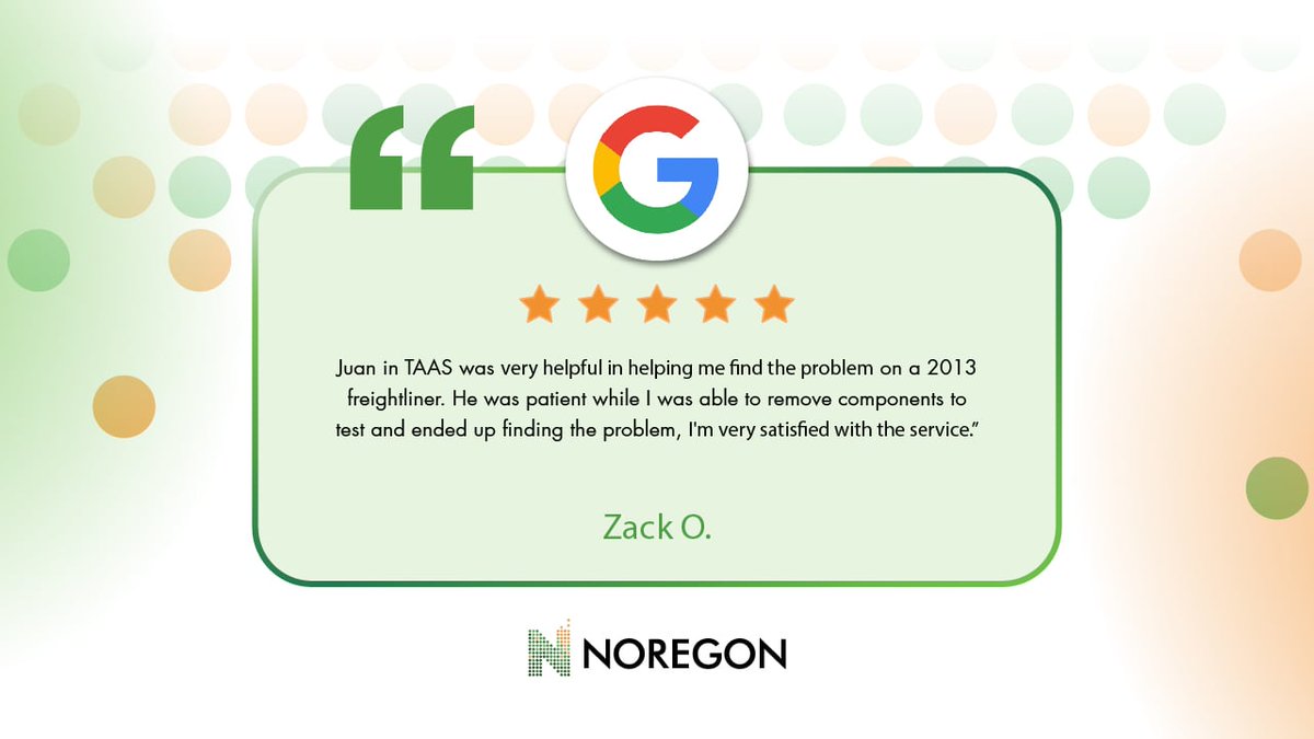 NoregonSystems's tweet photo. We love hearing how our team makes a difference.  

A big thank-you to Zack for sharing his experience with TaaS Technician Juan. We’re proud to provide patient, knowledgeable support that helps keep you moving. https://t.co/X5zhe3Ww5z