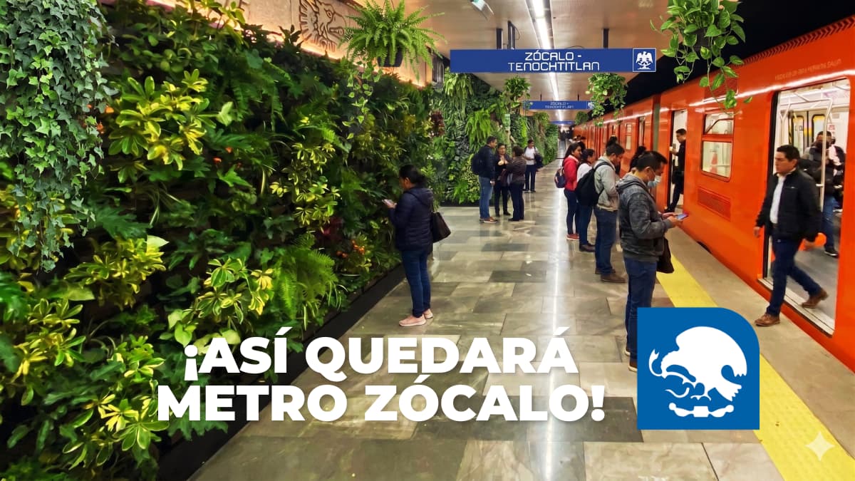 ChilangoCom's tweet photo. Clara Brugada reveló que el Metro Zócalo tendrá un muro verde y que las obras de remodelación seguirían hasta la semana de inauguración de Mundial. 🚆🌿 https://t.co/EGl6NfgYhB https://t.co/lKk60L0E7b