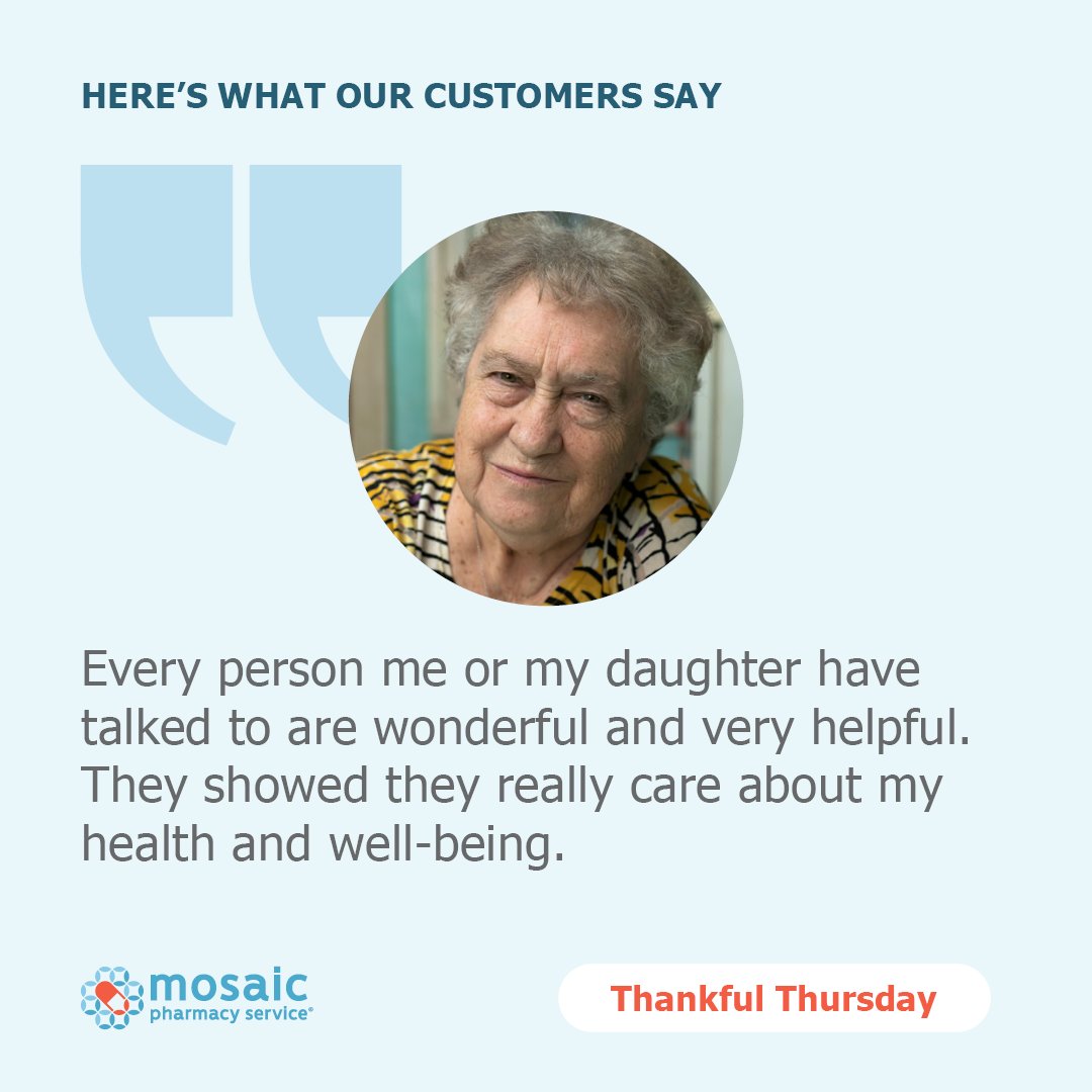 RxAnte's tweet photo. Through Mosaic Pharmacy Service, RxAnte is proud to help deliver care that feels personal, compassionate, and dependable.

See how Mosaic helps members feel supported in their health journey: https://t.co/RqRAi82GXD https://t.co/WrVfmJkCA2