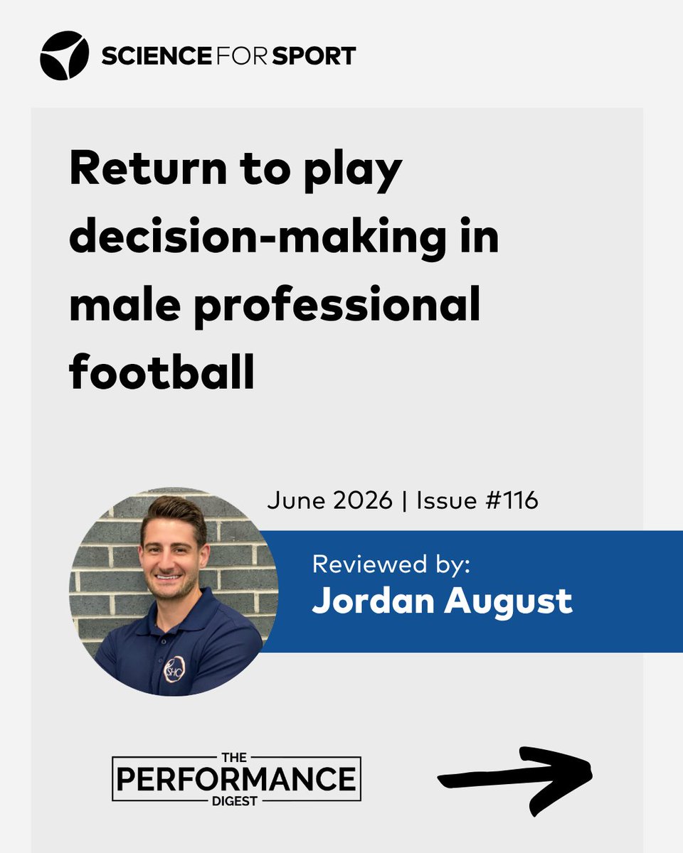 ScienceforSport's tweet photo. Rehab, to accelerate or not to accelerate? From club culture to coach pressure and fixture demands, all of these factors impact return-to-play progression.

Click the link below for the full review, which goes live on Monday, in the June 2026 issue. 

https://t.co/L1M7VOGCyb https://t.co/QT5O9nPVcH