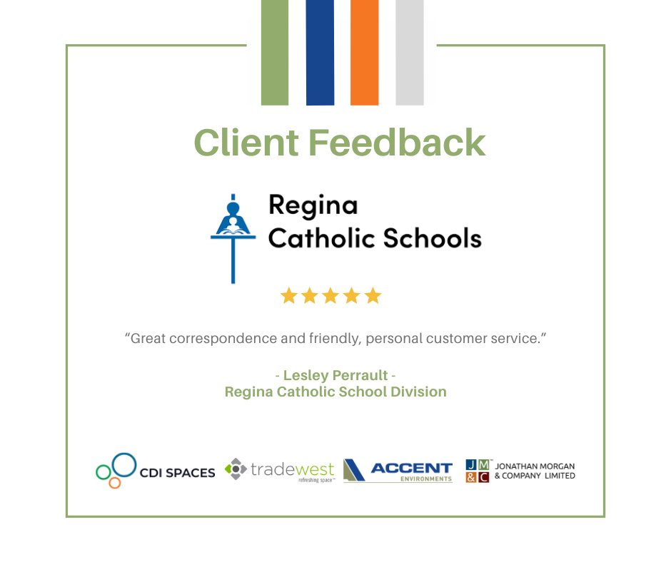 accentlearn's tweet photo. Thanks so much Lesley🙂 It is always a pleasure working with you and the team at Regina Catholic Schools! 

Looking forward to the next project together!🎉 

#clientfeedback #creatingspaces #transforminglives https://t.co/9sEDeuVMct