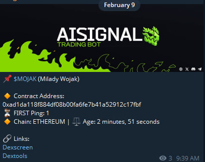 AiSignalBot's tweet photo. Happy Throwback Thursday! 

Remember when @AiSignalBot Predicted 

$Mojak 1k to 10.81M ATH (10,810x)

Past results are not indictive of future returns https://t.co/3euQgZBTlh