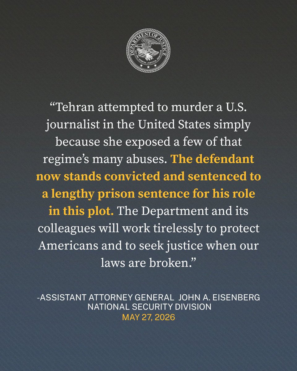 National Security Division, U.S. Dept of Justice tweet media
