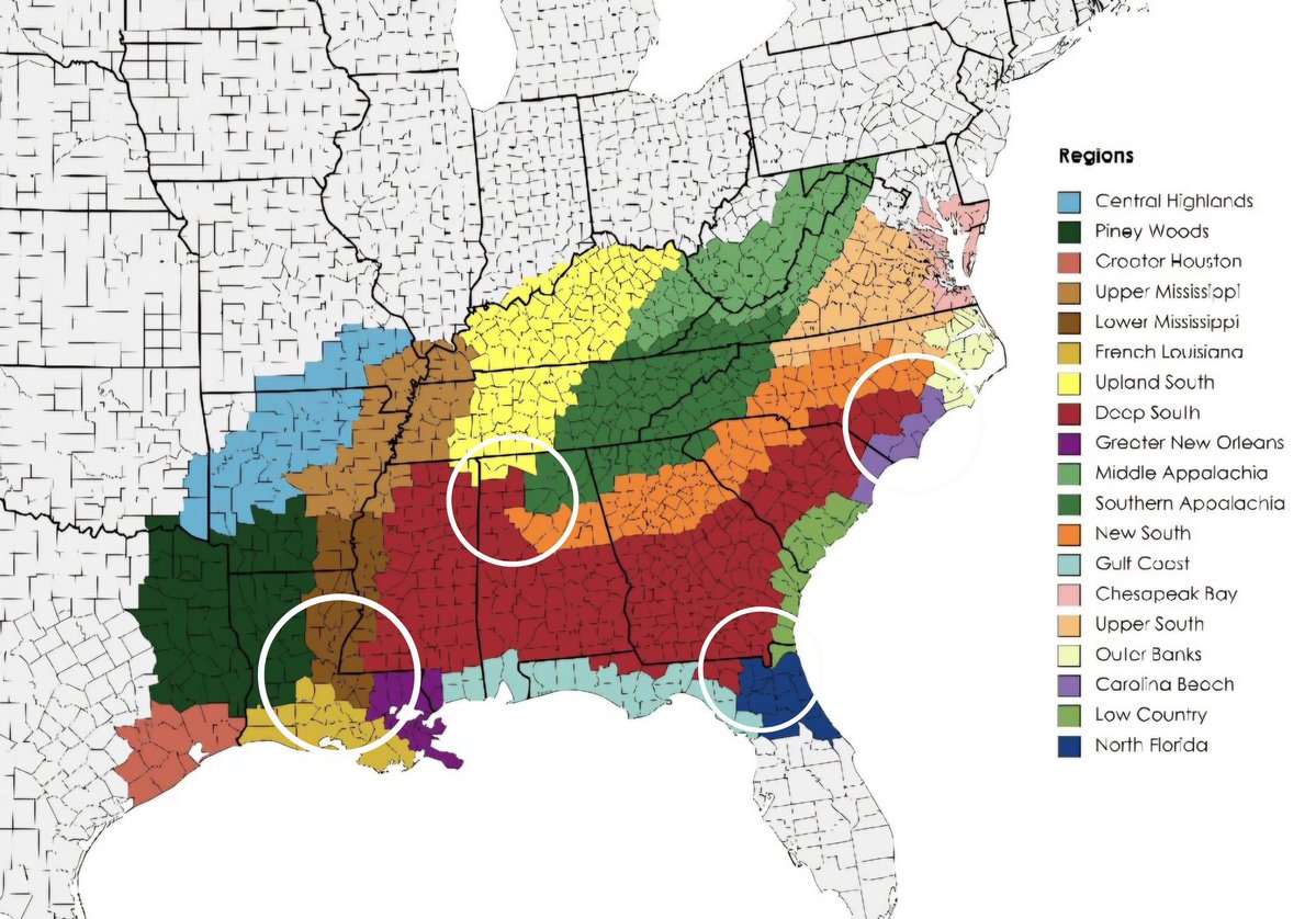 LAChas77's tweet photo. So many places in the South where very regional cultures intertwine

Can seem very different from one mile to the next https://t.co/ZtVsv3hjvt
