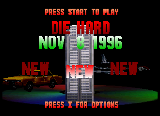 memory_fallen's tweet photo. Here's an unpublished code for *Die Hard Trilogy* on Saturn. Hold R at the game select screen and enter this sequence: Right, Up, Down,B, C, Right,Up, Down, B.

The build date, Nov 8 1996, will be displayed. https://t.co/q1FIhvUsQY