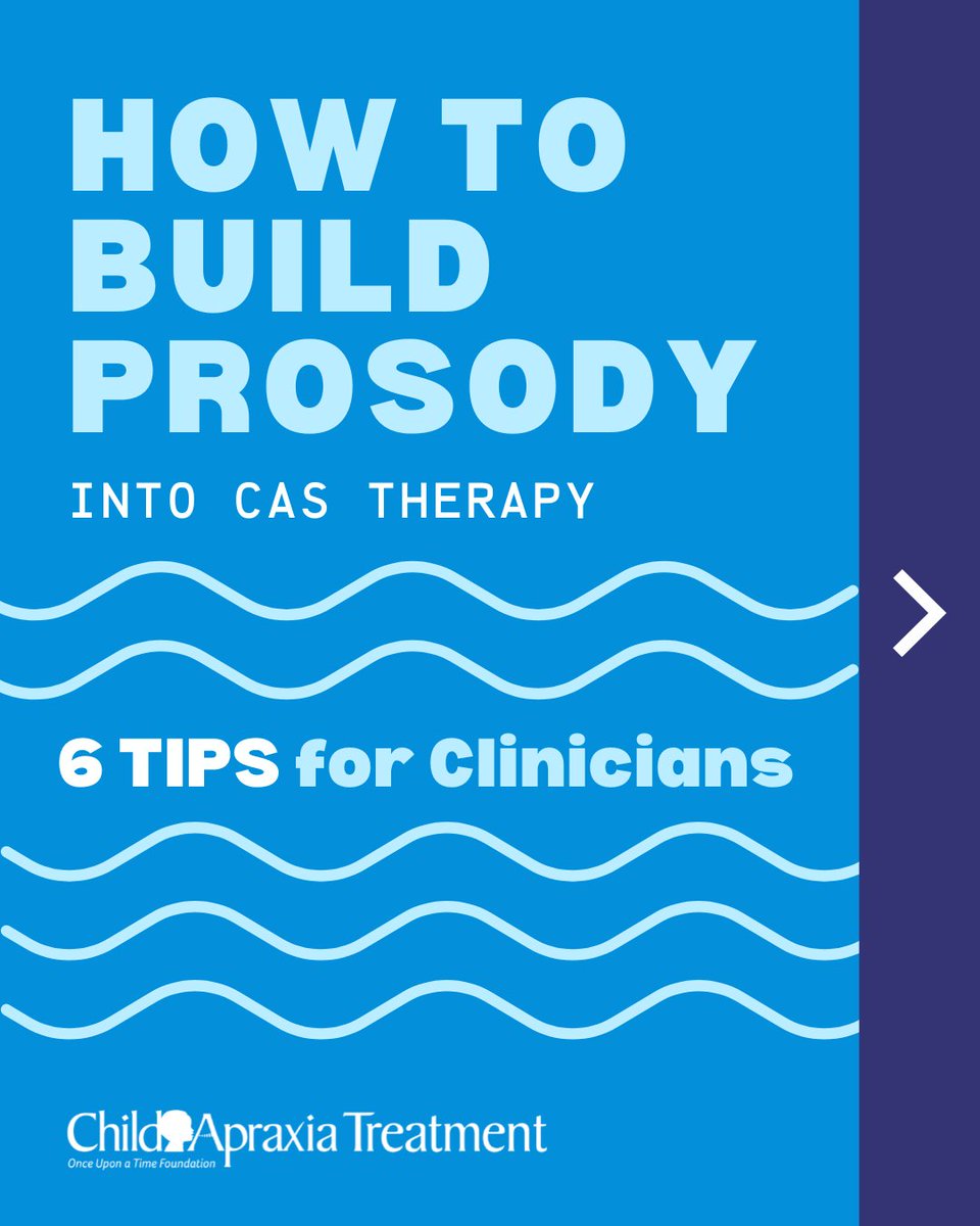 ChildApraxia's tweet photo. Prosody (rate, pitch, stress, and intonation) is often an overlooked piece of treatment, but it plays a HUGE role in intelligibility and natural-sounding speech. Here are some evidence-based ways to support prosody, especially within motor-based approaches like DTTC. https://t.co/R14M7Mj6P8