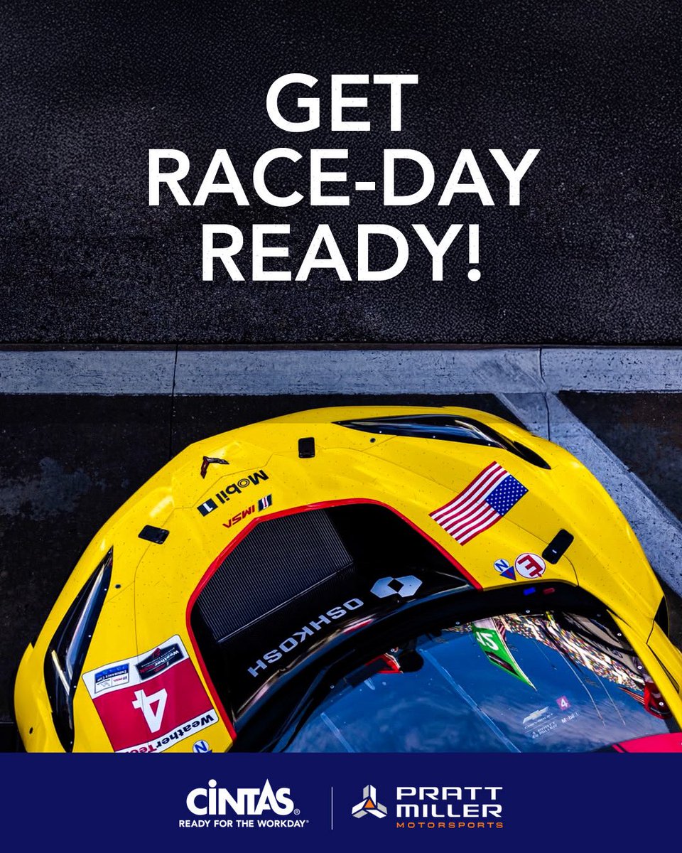 PrattMillerMS's tweet photo. Every lap is a team effort, long before the green flag drops. Partnering with Cintas helps us stay prepared and moving in the right direction.

#Cintas #PrattMillerMotorsports #IMSA #CRbyPMM https://t.co/1AQ6houx4H