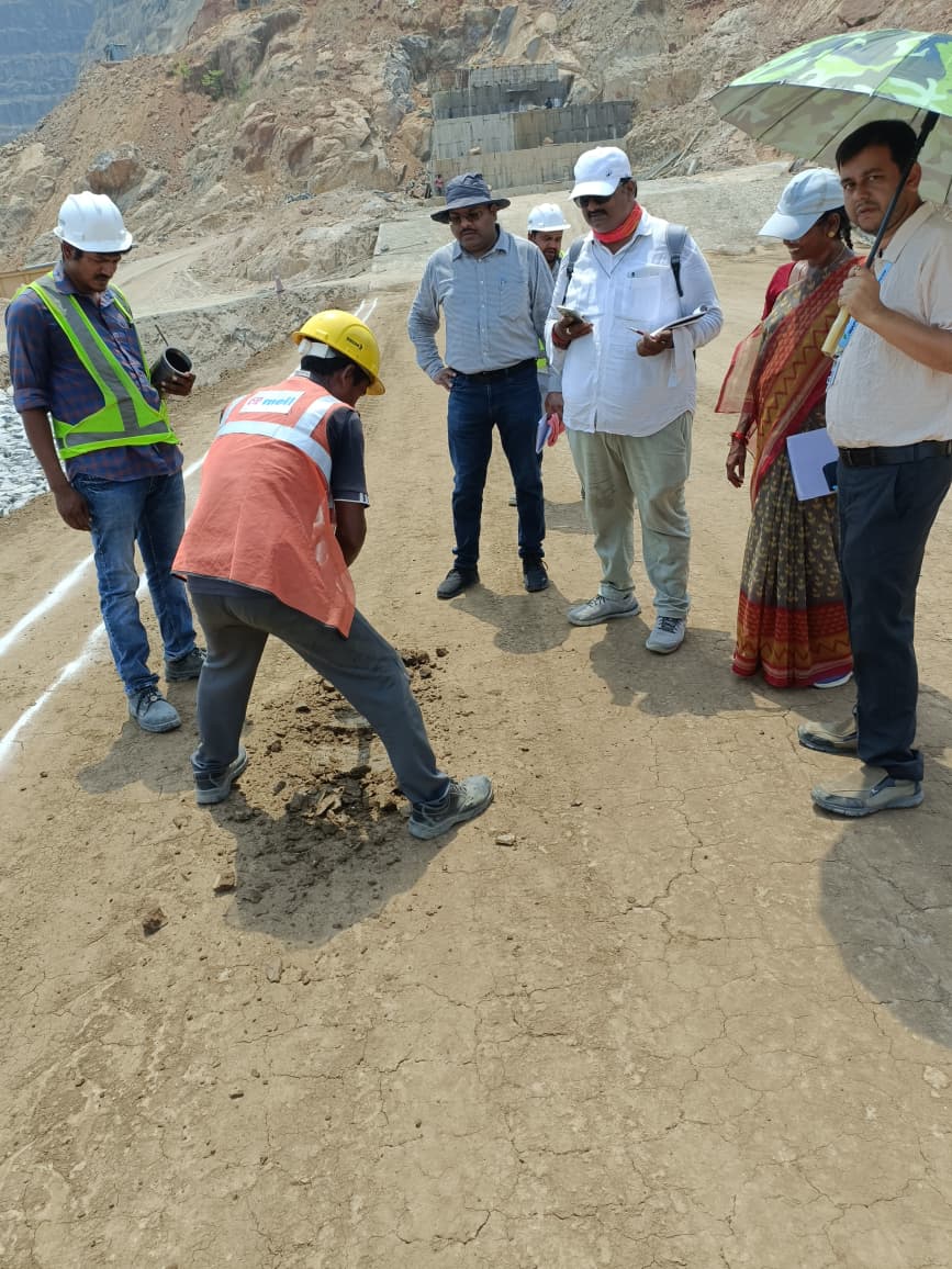 csmrsdelhi's tweet photo. CSMRS team visited the Polavaram Irrigation Project, Andhra Pradesh for Quality Assurance works in GAP-I of the Main ECRF Dam on 27th May, 2026 and conducted the in-situ tests on clay core of Main ECRF Dam.
#PolavaramIrrigationProject 
#AndhraPradesh 
#JalShakti 
#CSMRS 
#15CrHarGharJal