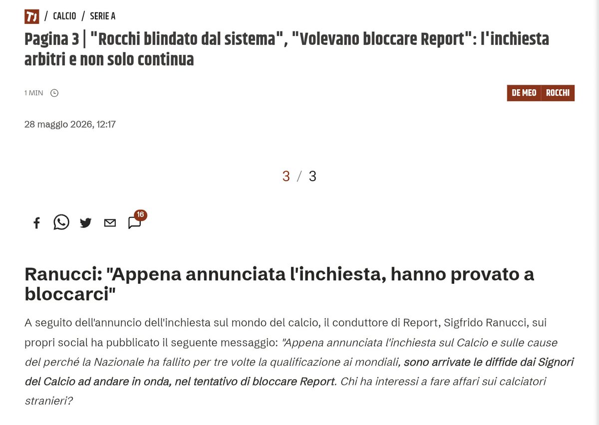 QuotidianoBN's tweet photo. 📢 #Ranucci: "Volevano bloccarci non appena abbiamo annunciato la puntata." https://t.co/bBMuzF4ljS