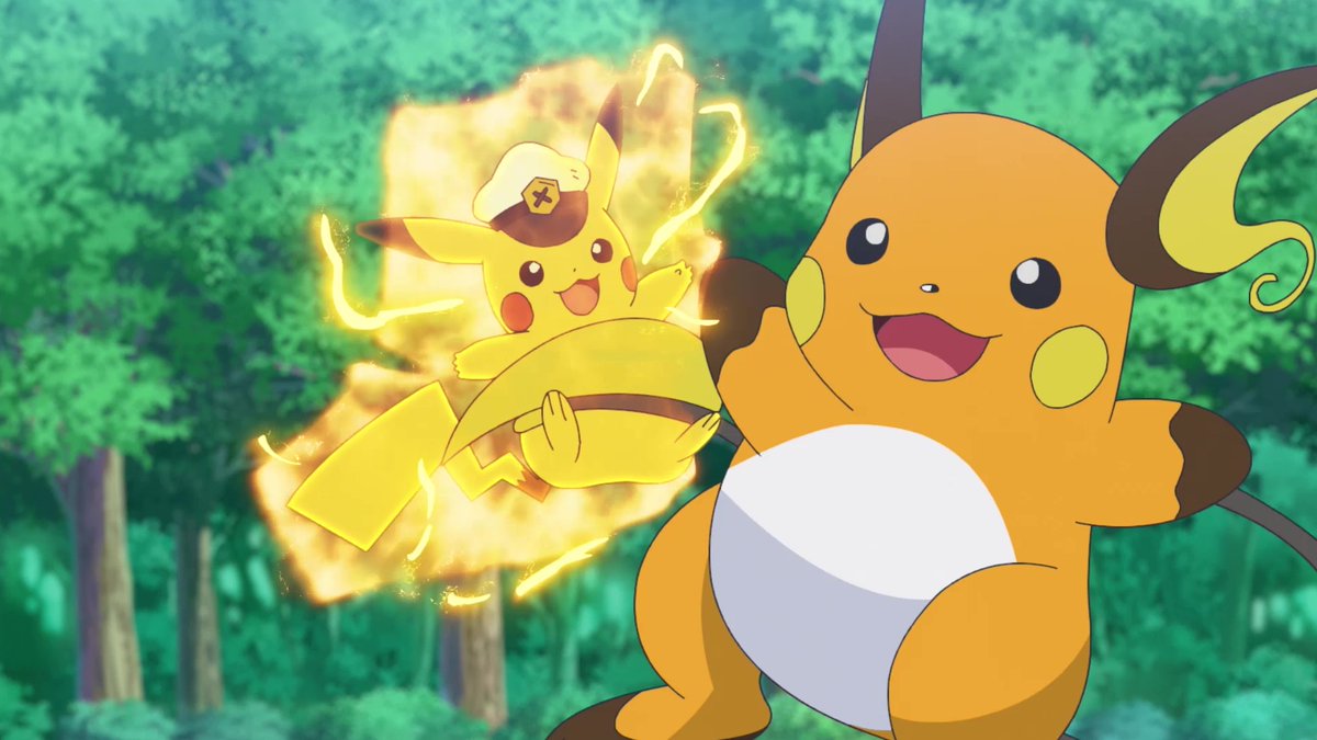 anipoke_PR's tweet photo. △#アニポケ ハイライト▽

偽ライジングボルテッカーズの正体は
ライジングボルテッカーズの大ファンだという4人家族！

バトルでは、#ライチュウ、#ピカチュウ、#ピチュー で
鍛え上げられた連携プレーを見せます⚡

さらにライチュウのメガシンカも！
本物のリコたちは勝利できるのでしょうか!? https://t.co/wXmBOe5NWE