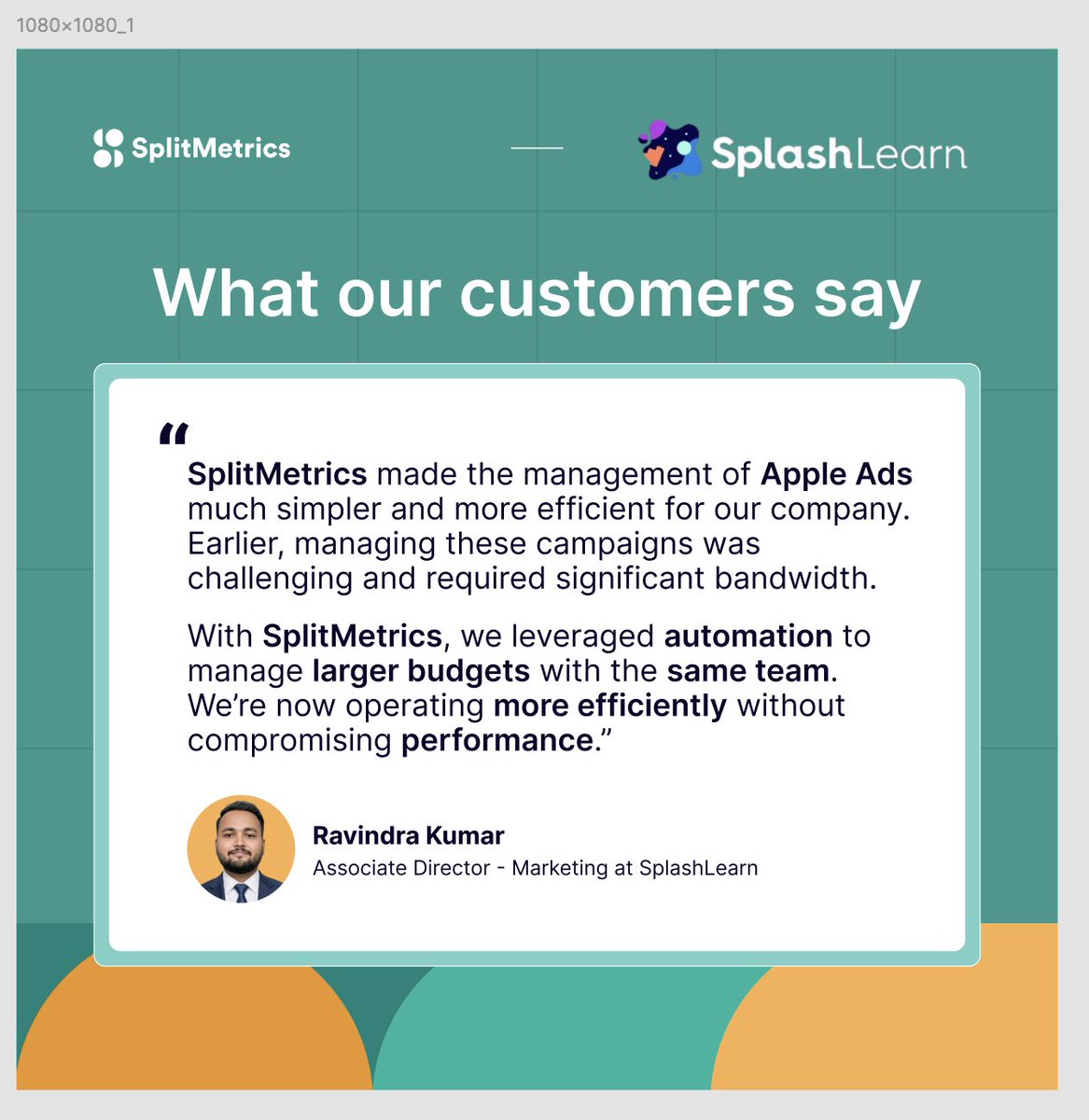 SplitMetrics's tweet photo. As SplashLearn expanded their #AppleAds presence, they were looking for a platform that could simplify campaign management and improve operational efficiency - and they chose SplitMetrics Acquire.

We are grateful for SplashLearn trust. Happy to support you! https://t.co/xNpXnqjDvn